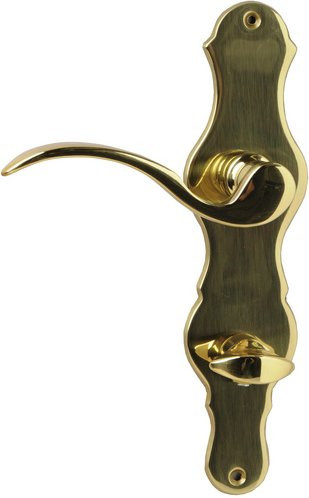 ALPERTEC Langschild-Garnitur EvaEasy aus Messing in Goldfarben poliert - Bild 1