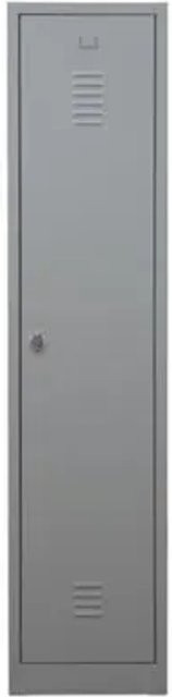PROREGAL Garderobenspind Camel 1-Fach in Grau mit Vorhängeschloss und Kleiderstange, H x B x T: 180 x 41 x 50 cm - Bild 1