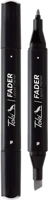 Toki Marker Fader Permanentmarker mit Keilspitze in 66 Farben Schwarz - Bild 1