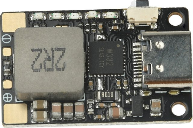 3,7 V Lithium-Batterie Lade- und Schutzmodul mit 18 W Schnellladefunktion und LED-Anzeige in Schwarz - Bild 1