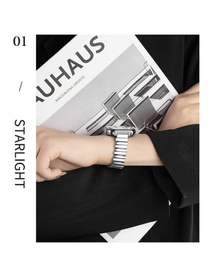 TINUORA Uhrenarmband Edelstahl, Silber, Damen - Bild 6