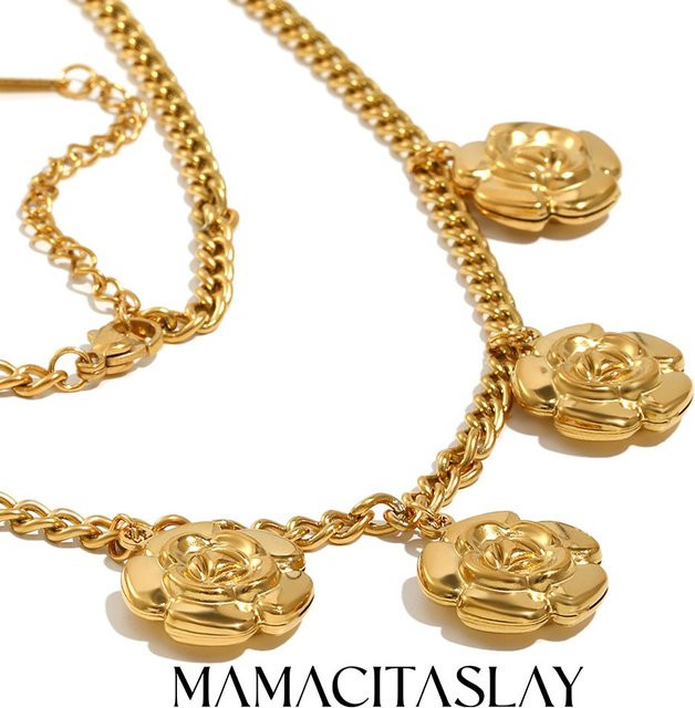 MamacitaSlay Halskette mit Anhänger, 18 Karat vergoldet, Edelstahl, Damen - Bild 1