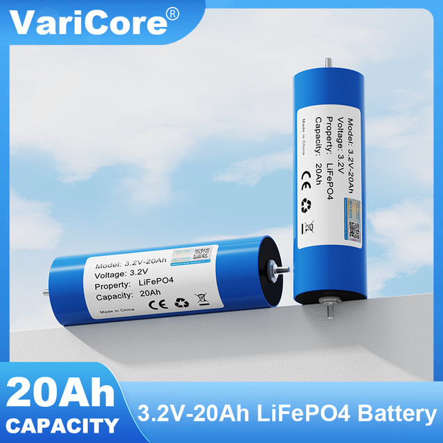 VariCore LiFePO4-Zelle 3,2V 20Ah A-Grade zylindrische Lithium-Eisenphosphat-Batterie in Blau für Solar-, Wohnmobil- und EV-Wechselrichter-Speichersysteme - Bild 1