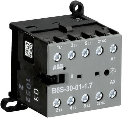 ABB Kleinschütz B6S-30-01-1.7-71 in Grau mit 3 Schließern und 1 Öffner für 4kW - Bild 1