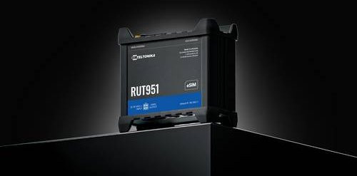 Teltonika RUT956 LTE/4G Router mit eSIM, Wi-Fi, Cellular und GPS in Schwarz - Bild 1