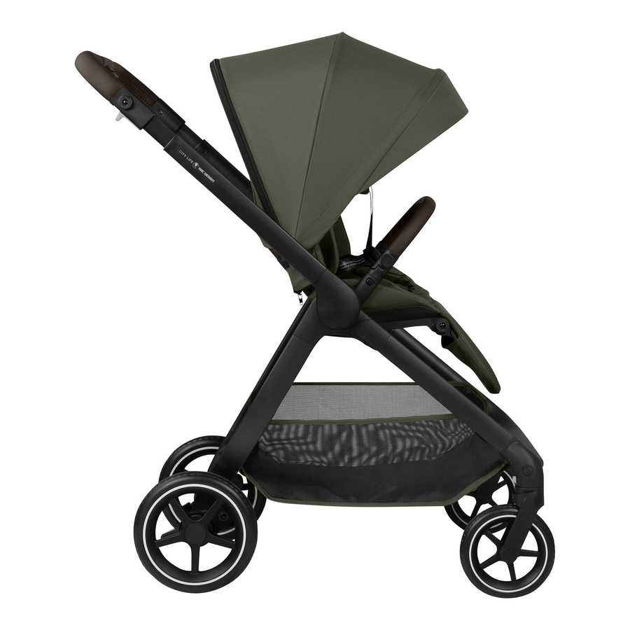 ABC Design City Life Kombi-Kinderwagen in Grün mit Federung und Schwenkrädern - Bild 3