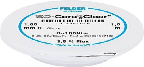 Felder ISO-Core Clear Sn100Ni+ Lötzinn Spule Sn99,25Cu0,7Ni0,05 mit 1mm Durchmesser - Bild 1