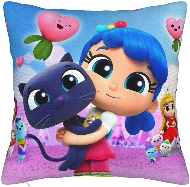 JMG Clothing Kissenbezug Regenbogen Königreiche Cartoon Design aus Polyester, Mehrfarbig, B/H: 40 x 40 cm - Bild 1