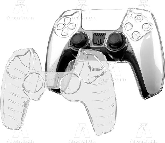 AnenOnun Vollschutz-Hülle für PS5 Controller in Transparent, Sturzsicher und Kratzfest - Bild 1