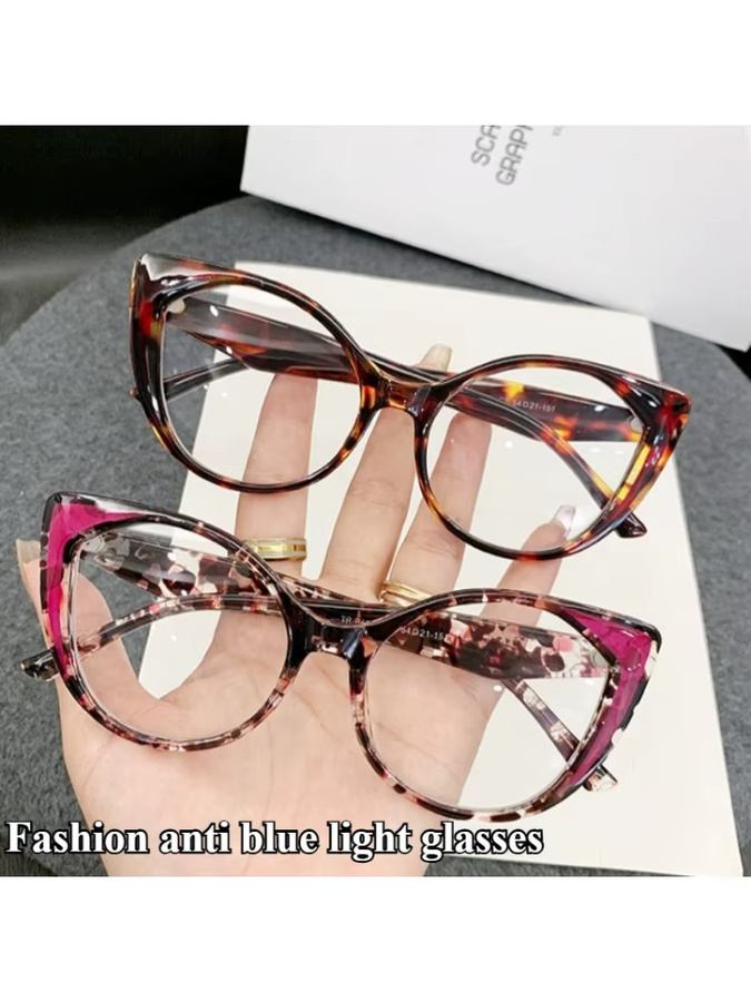 Anti-Blaulicht-Brille Katzenaugen, Vollrand, Damen - Bild 2