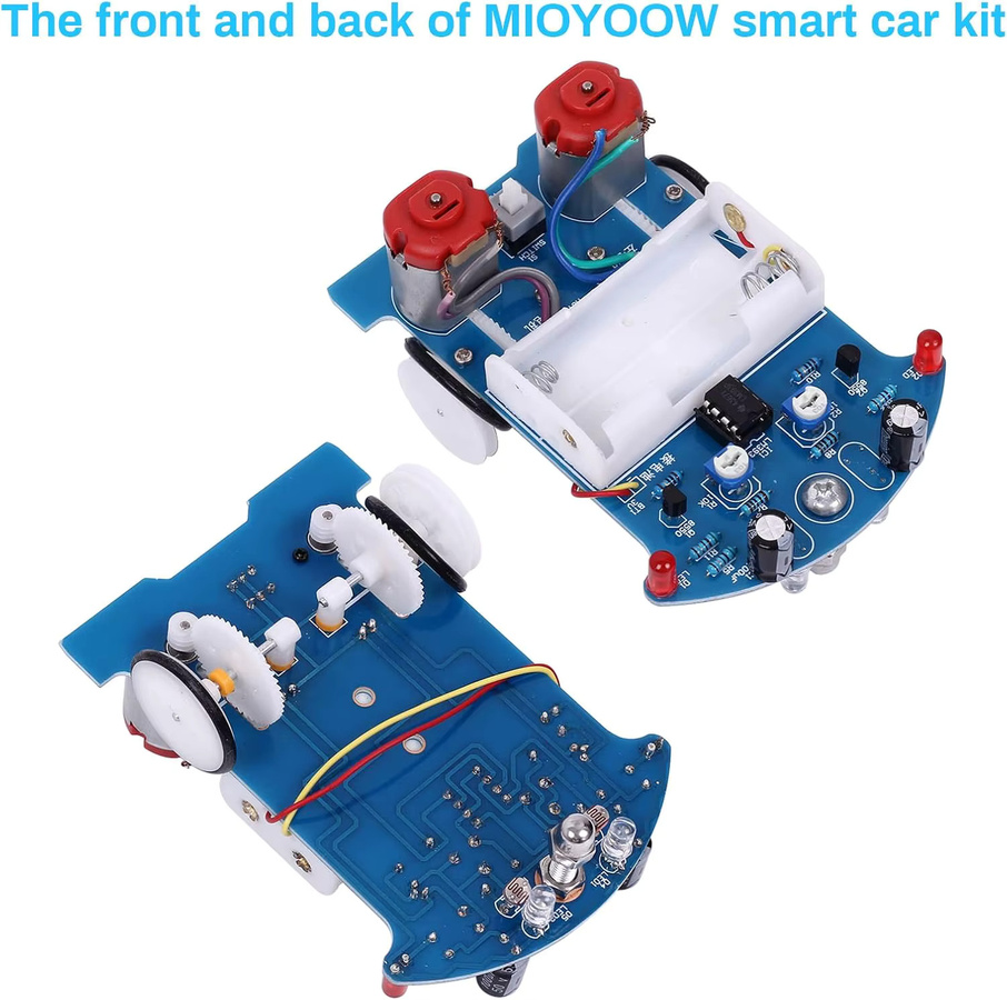 AOKIN Smart Car Soldering Project Kits D2-5 Smart Tracking Robot Car Sets, Lern- und Elektronik-Set - Bild 4