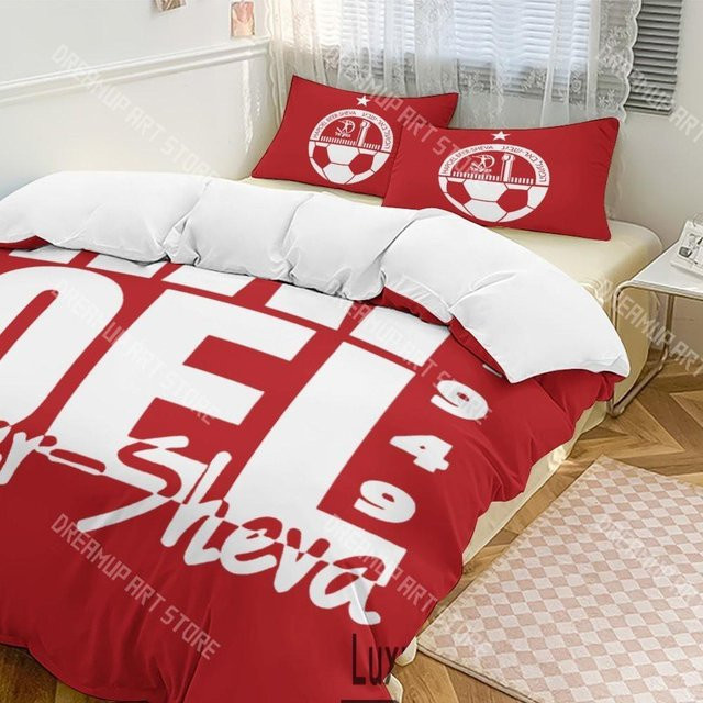 Bettwäsche Set Hapoel Beer Sheva von Binchi Fitness in Rot mit Bettbezug und Kissenbezug, B/H: 150 x 200 cm - Bild 1