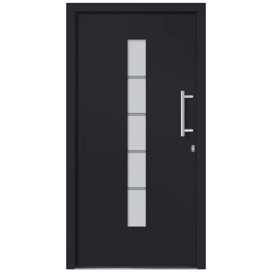 vidaXL Haustür aus Aluminium und PVC in Anthrazit, modern, B: 100 cm, H: 200 cm - Bild 2