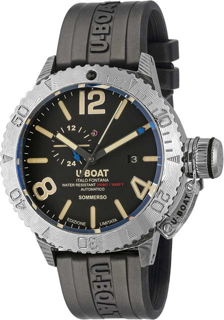U-Boat Herrenuhr Sommerso Damasco, Automatik, Edelstahl, 46 mm, Schwarz - Bild 1