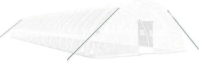 Furnicato Gewächshaus mit Stahlrahmen in Weiß, Fläche: 144 m², B/T/H: 24 x 6 x 2,85 m - Bild 1