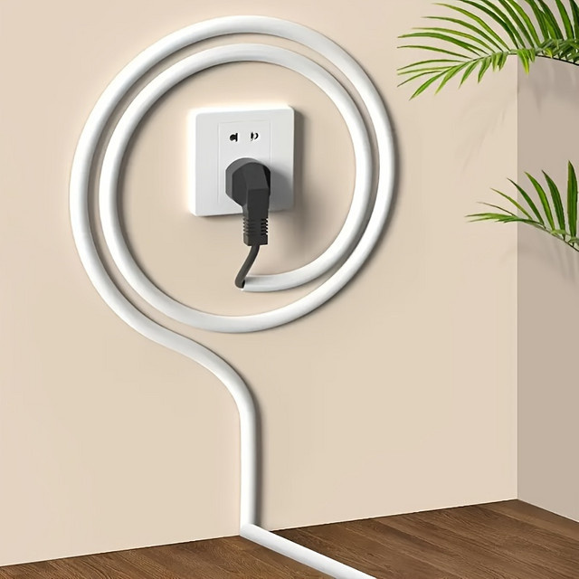 Flammhemmendes PVC-Kabelmanagementfach zur unsichtbaren Bodendrahtabdeckung, 2 m Länge, in Grau oder Weiß - Bild 1
