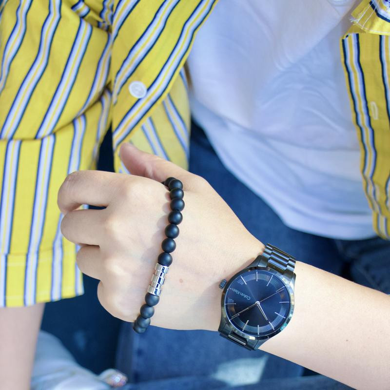 Calvin Klein Armband, Edelstahl, Schwarz, Herren - Bild 1