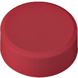 MAUL Rundmagnete mit Feinstruktur in Rot, Kunststoff und Metall, Durchmesser: 3,3 cm, Höhe: 1,4 cm, 20 Stück - Bild 1