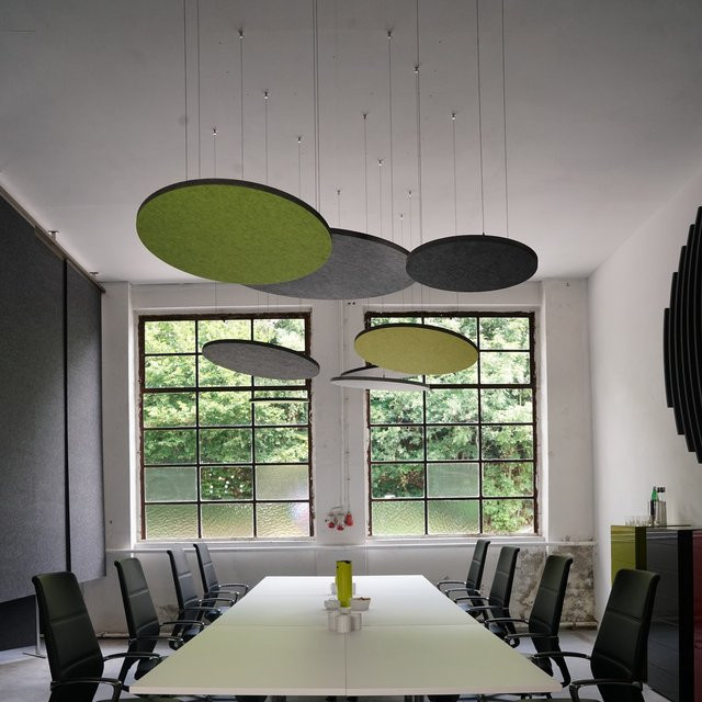 Deckensegel-Set ceiling round von LAUTLOZ in Grau, B/T/H: 50 x 50 x 2,5 cm - Bild 1