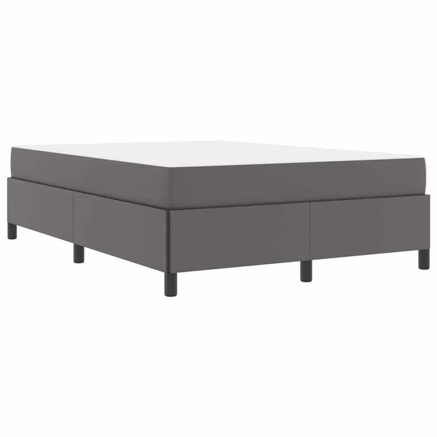 vidaXL Bettrahmen mit Matratze in Grau aus Stoff, B/T/H: 140 x 190 x 280 cm - Bild 2