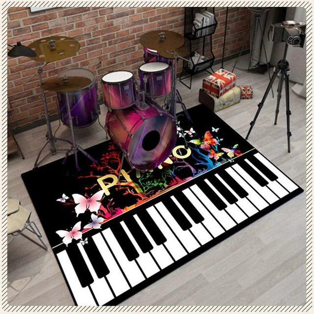 Schlagzeugteppich Karpetti für E-Drums und Jazz-Schlagzeug zur Schalldämmung, Schwarz, B/T: 60 x 40 cm - Bild 1