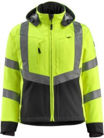 Mascot Blackpool Soft Shell Jacke EN ISO 20471 Class 3 in Gelb/Schwarz Größe 4XL - Bild 1