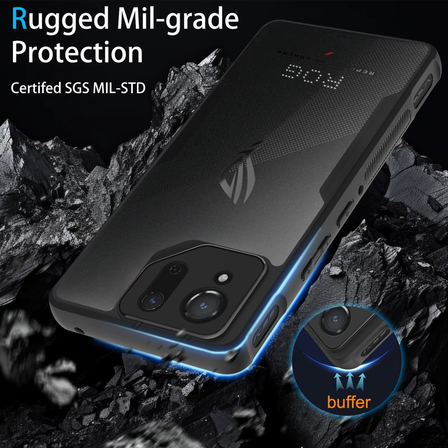 Transparente TPU-Hülle für ASUS ROG Phone 9 mit Stoßschutz und Linsenschutz - Bild 1