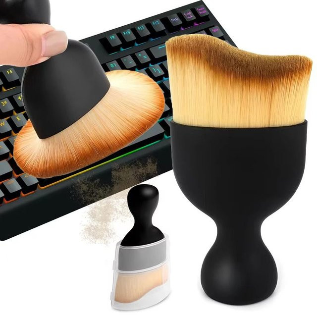 Antistatisches Tastatur Reinigungs-Set mit Pinseln für PC, Laptop, Ohrhörer und Drucker, Farbe: Schwarz - Bild 1