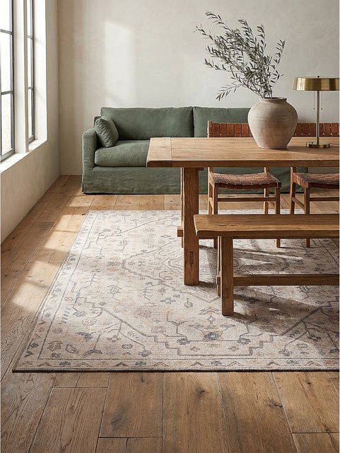 Orient Teppich Kadima Design in Beige mit Medaillon-Muster, B/T: 190 x 290 cm - Bild 1