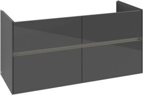 V&B Waschtischunterschrank Collaro in Glossy Grey mit Waschtisch und LED-Beleuchtung B/T/H: 126,1 x 48,0 x 61,0 cm - Bild 1
