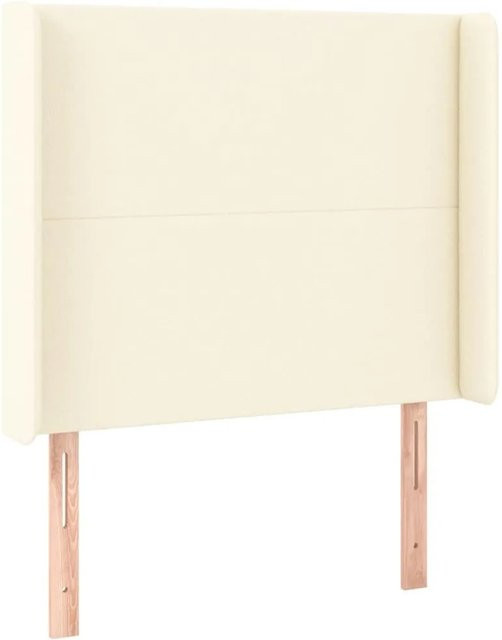 vidaXL LED Kopfteil in Creme mit USB-Ladeport und integrierter Beleuchtung aus Kunstleder, B/T/H: 93 x 16 x 118/128 cm - Bild 1