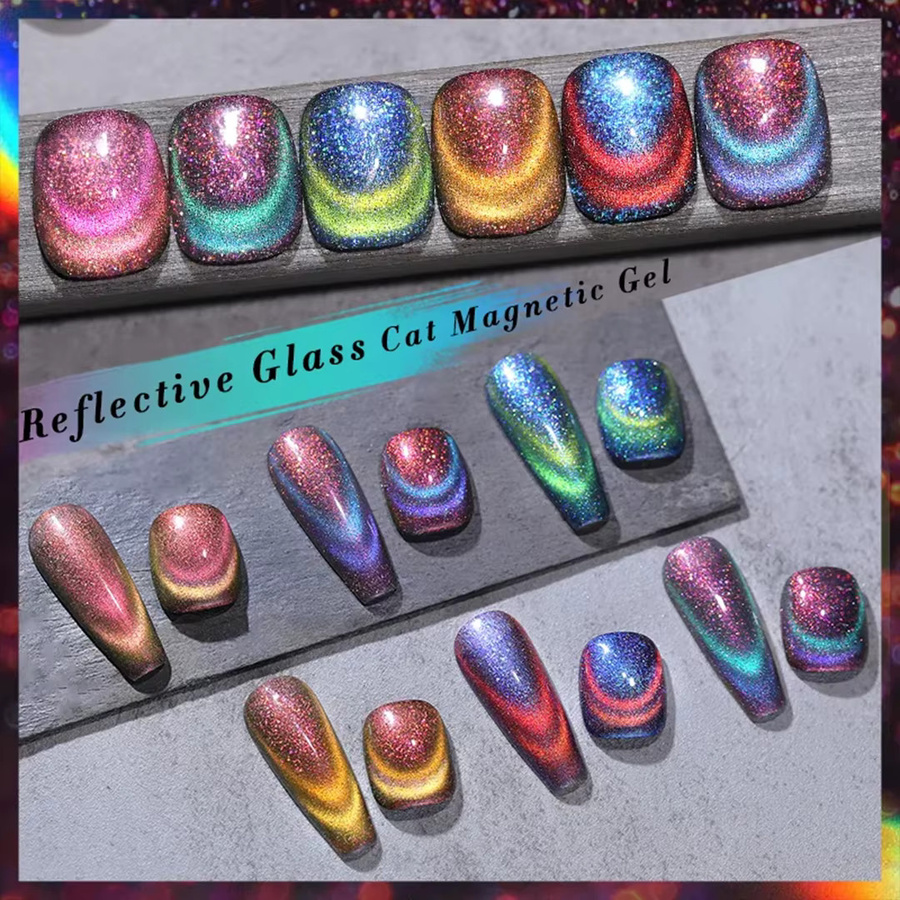 XEIJAYI Magnet Gel Nagellack Set, 6x 10 ml, Schimmernd - Bild 6