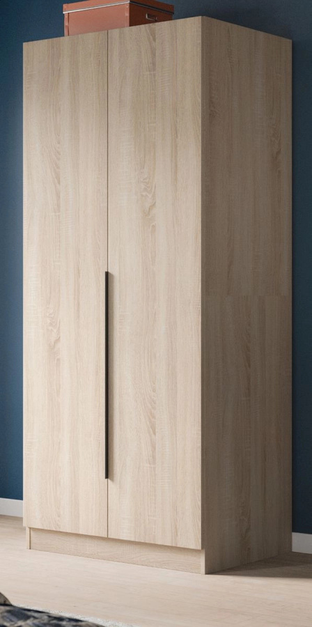 Kleiderschrank Swan 2-türig in Sonoma Eiche, Breite: 80 cm, Höhe: 181 cm - Bild 1