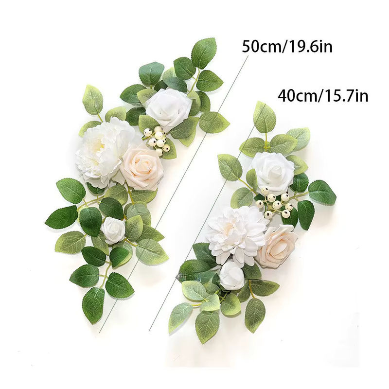 2-teiliges Set künstliche Blumen-Swag-Girlanden in mehrfarbigem floralem Design für rustikale Hochzeitsdekorationen - Bild 2