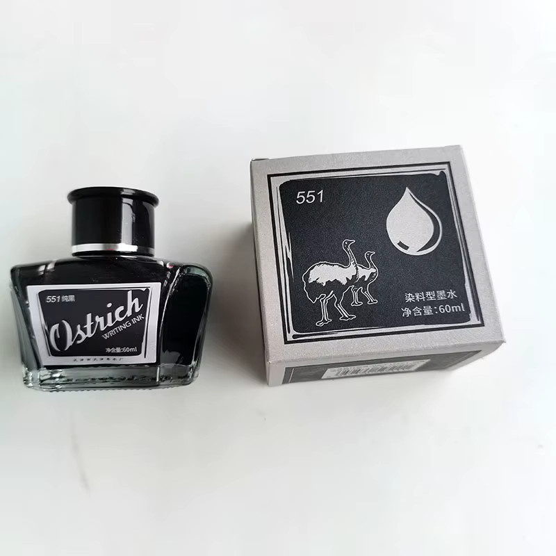 Ostrich Tintenflasche für Profis in Blau, Schwarz oder Rot, 60 ml - Bild 3