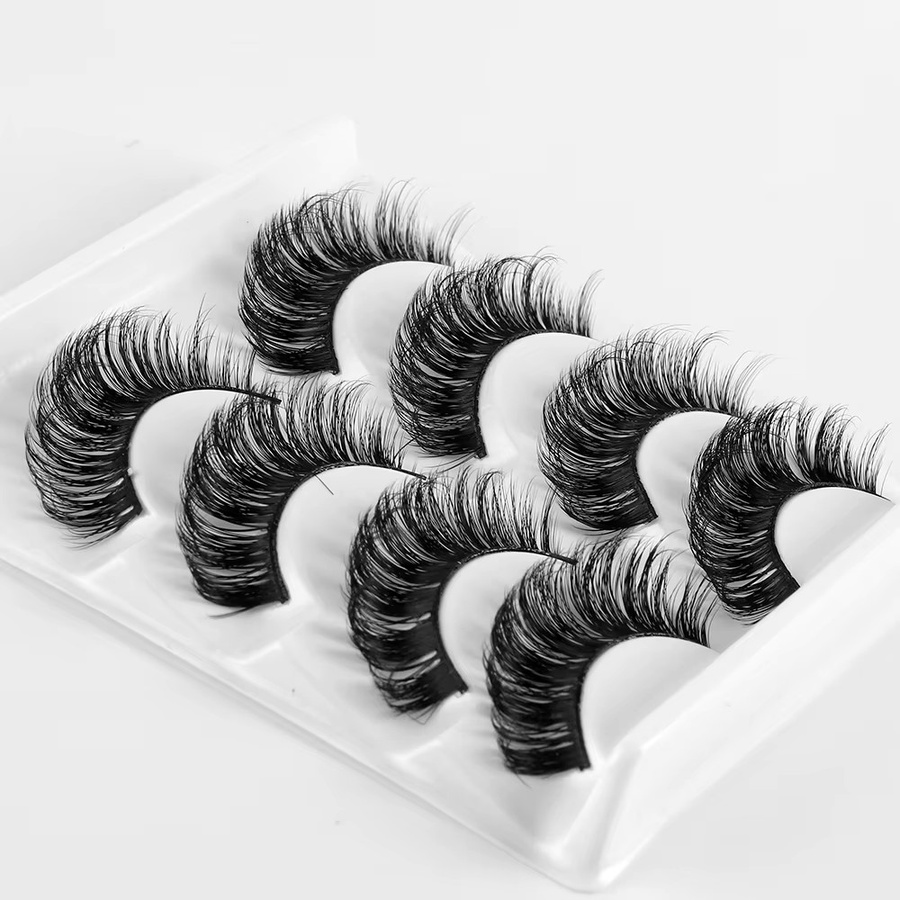 JIEFUXIN Künstliche Wimpern, 4 Paar, Natürlich, Unisex - Bild 2