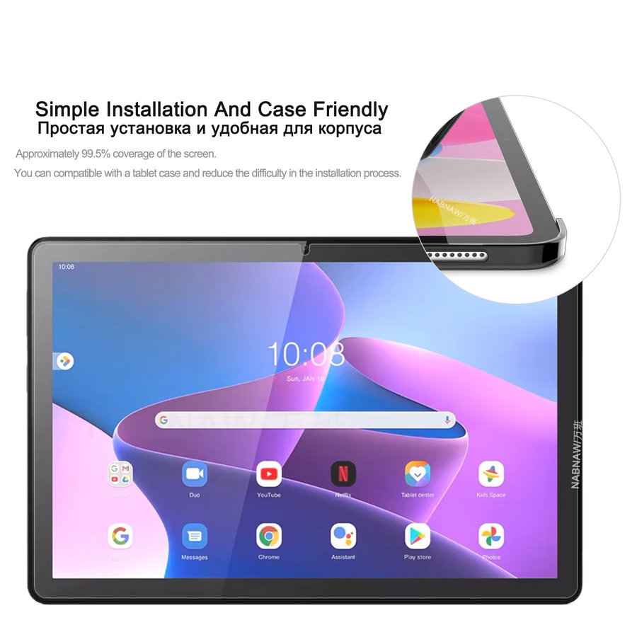 2 Stück HD-Displayschutzfolie aus gehärtetem Glas für Lenovo Tab M10 3. Generation 10.1 TB-328XU TB-328FU, transparent - Bild 4