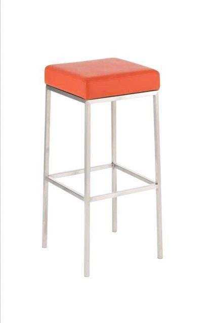 TPFLiving Barhocker Montana E5 mit Edelstahlgestell und Kunstleder in Orange - Bild 1