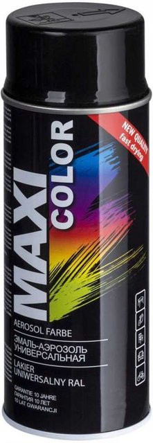Motip Maxi Color Acryl-Sprühlack Schwarz Glänzend RAL 9005, 400 ml - Bild 1