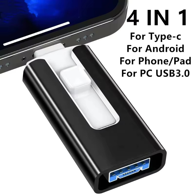 OnePlus 4-in-1 OTG USB 3.0 Flash-Laufwerk mit USB-C und Micro-USB, 512 GB, Blau - Bild 2