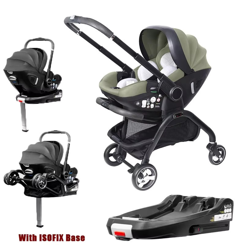 Warm house 4-in-1 Kinderwagen Set in Blau inklusive ISOFIX-Basis und Kindersitz - Bild 3
