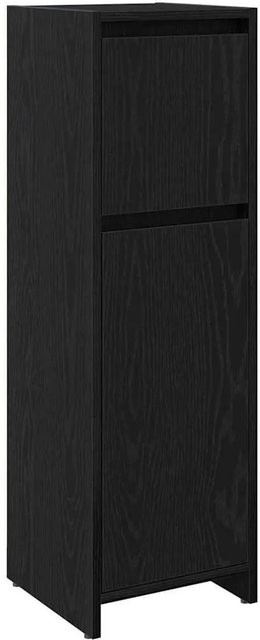 vidaXL Badezimmerschrank in Schwarz und Eichen-Optik mit Tür, B/T/H: 30 x 30 x 95 cm - Bild 1