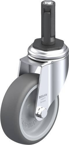 Blickle LKRA-PATH 101G-11-ER12 Lenkrolle aus Stahl und Kunststoff, Grau, Rad-Durchmesser: 100 mm, Tragfähigkeit: 120 kg - Bild 1