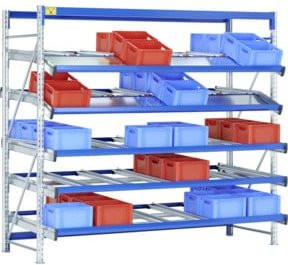 Bito Regal SDS / Regal SF4 Anbaufeld gerade oder abgeknickt, Farbe: Enzianblau, B/T/H: 141,0 x 250,0 x 250,0 cm, 30 RL - Bild 1