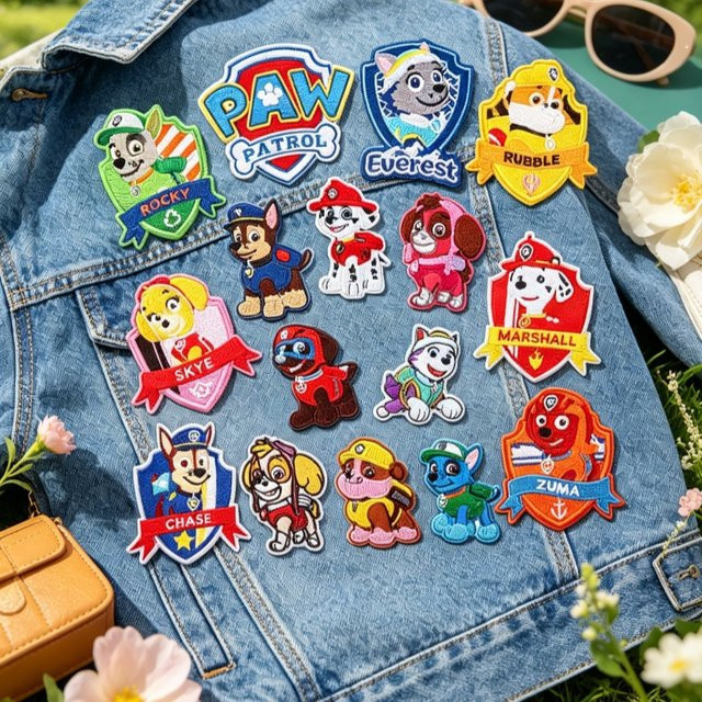Paw Patrol Cartoon-Hund, Aufbügelbare selbstklebende Aufnäher, Abzeichen-Aufkleber - Bild 1
