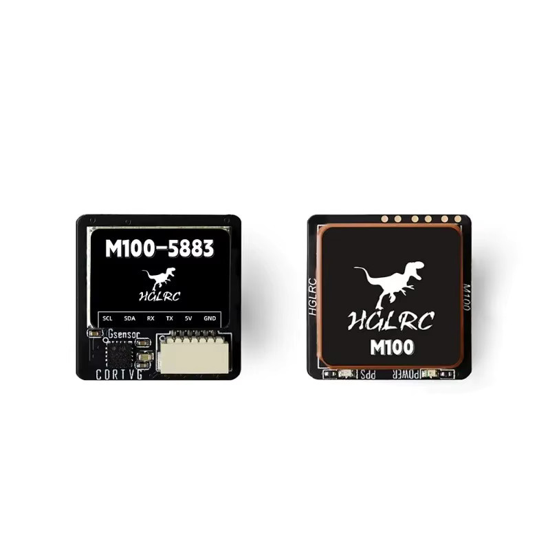 HGLRC M100-MINI GPS-Modul mit Kompass und Keramikantenne sowie LED in Schwarz für FPV Langstrecken-Drohnen und RC-Flugzeuge - Bild 1