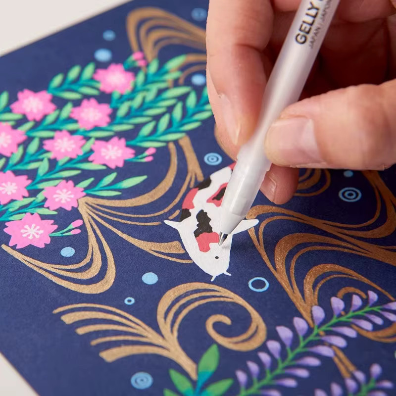 Sakura Gelly Roll Gelschreiber Set mit weißer Tinte, 3 Stück mit verschiedenen Strichstärken für Journaling und Kunst - Bild 5