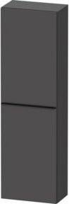 Duravit Halbhochschrank D-Neo Wandmontage, Schwarz/Grau, 1 Tür, 4 Regalböden, B: 40 cm, T: 24 cm, H: 132 cm - Bild 1