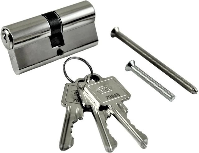 BKS Profilzylinder PZ 88 Doppelzylinder 40/65 mm NuG beidseitig schließbar Silber - Bild 2