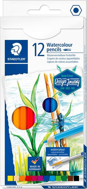 Staedtler Aquarell-Buntstifte 12er Set Multicolor aus Holz - Bild 1